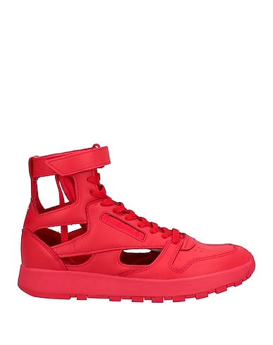 MAISON MARGIELA x REEBOK Sneakers Red Leather, Textile fibers
