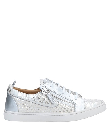 GIUSEPPE ZANOTTI Sneakers Silver Soft Leather