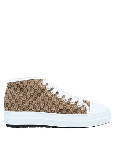 RUCOLINE Sneakers White Textile fibers, Soft Leather
