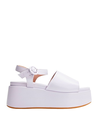 8 by YOOX Sandales Mauve 100% Cuir d'ovin