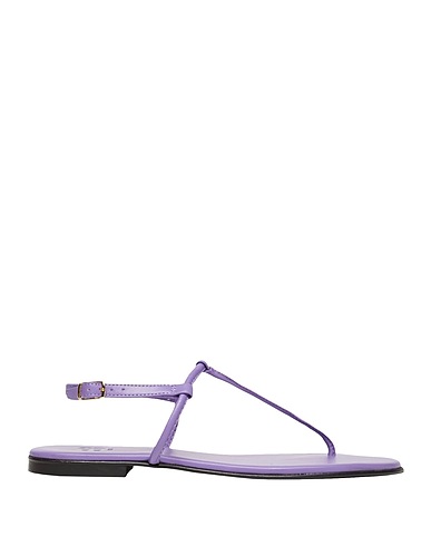 8 by YOOX Flip flops Purple Ovine leather, Reclaimed leather