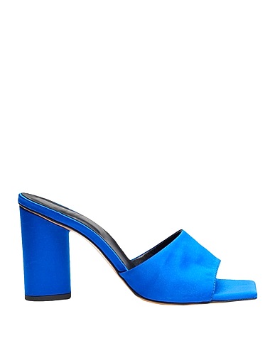 8 by YOOX Sandals SATIN HIGH-HEELED SANDALS

 Bright blue 100% Polyurethane