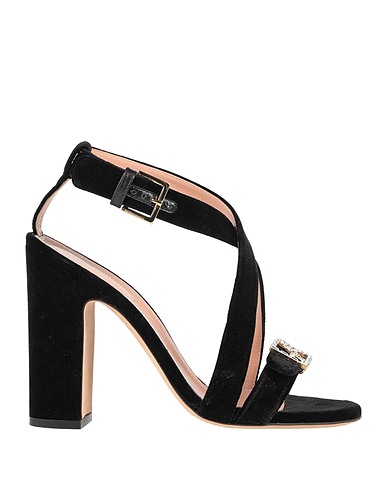 ALBERTA FERRETTI Sandali Nero Fibre tessili