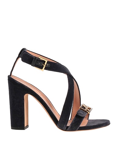 ALBERTA FERRETTI Sandali Piombo Fibre tessili