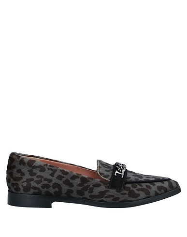 POLLINI Loafers Military green Textile fibres