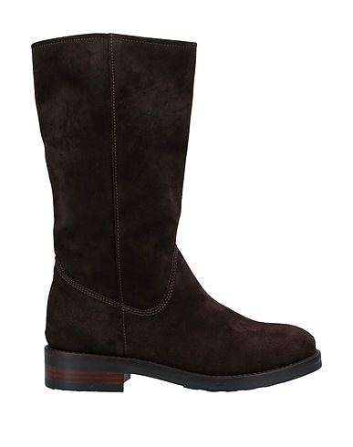 POLLINI Boots Dark brown Shearling