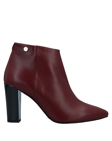 POLLINI Ankle boot Burgundy Leather