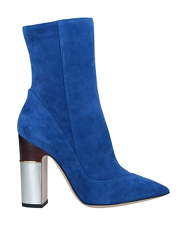 POLLINI Ankle boot Blue Leather