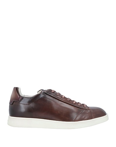 SANTONI Sneakers Chocolate brown Soft Leather