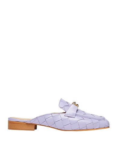 8 by YOOX Mules and clogs EMBELLISHED WOVEN LEATHER MULES
 Mauve 100% Ovine leather