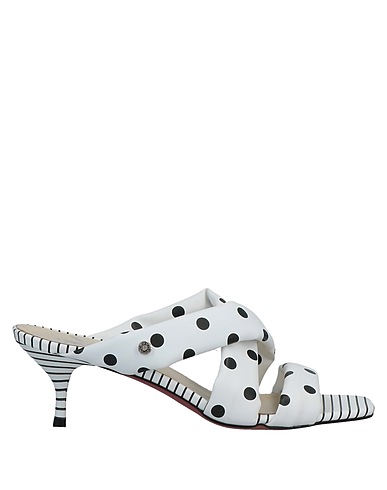 MANILA GRACE Sandals White Textile fibres