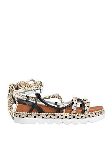 MANILA GRACE Flip flops Dove grey Soft Leather