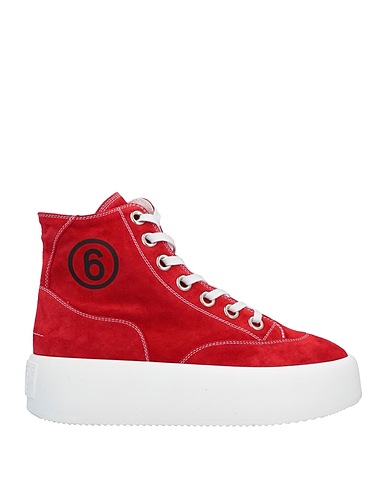 MM6 MAISON MARGIELA Sneakers Red Soft Leather