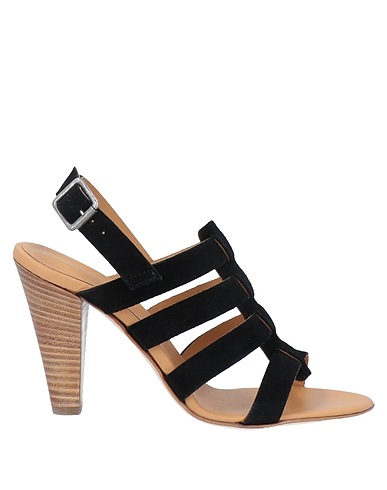 ANNA F. Sandals Black Soft Leather