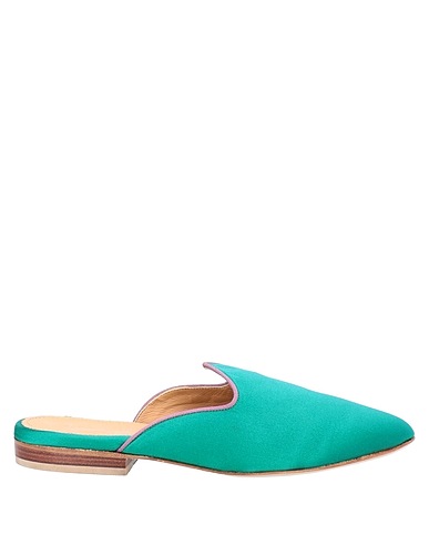 SLOANE ATTITUDE Mules and clogs Emerald green Textile fibers