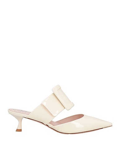 ROGER VIVIER Mule e zoccoli Avorio Pelle