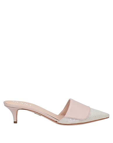 RODO Mules and clogs Blush Soft Leather, Textile fibres