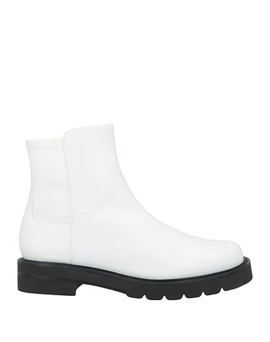 STUART WEITZMAN Ankle boot White Leather, Textile fibres