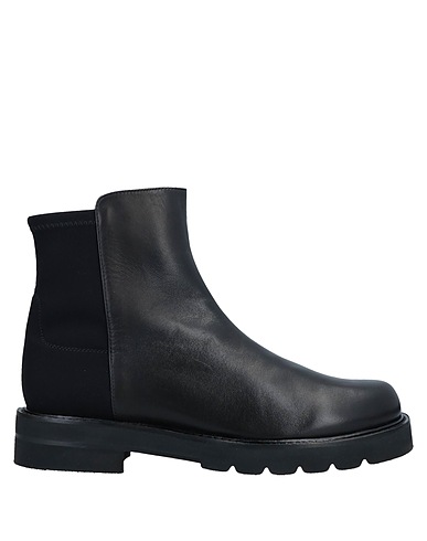 STUART WEITZMAN Ankle boot Black Leather, Textile fibres