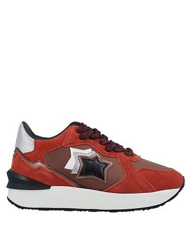 ATLANTIC STARS Sneakers Rust Soft Leather, Textile fibers