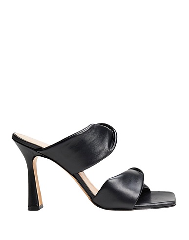 8 by YOOX Sandals KNOTTED LEATHER SANDALS
 Black 100% Soft Leather