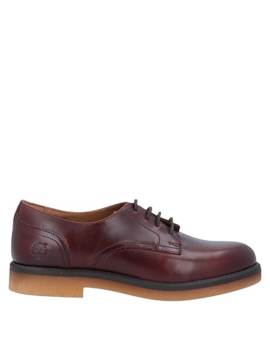 TIMBERLAND Laced shoes Chocolate brown Soft Leather