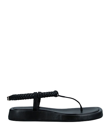 GIA / RHW Flip flops Black Soft Leather