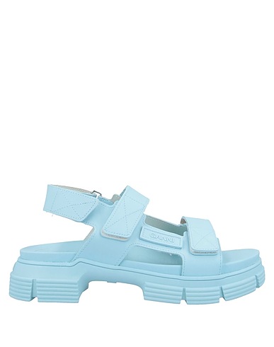 GANNI サンダル スカイブルー ゴム