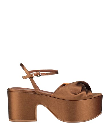 L' AUTRE CHOSE Sandals Bronze Textile fibers