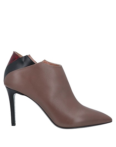 POLLINI Ankle boot Khaki Leather