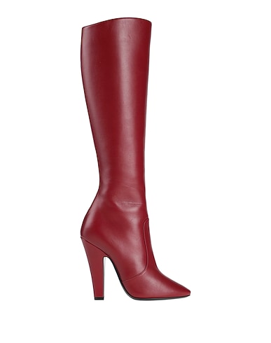 SAINT LAURENT Boots Red Calfskin