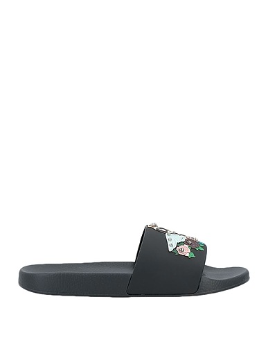 DOLCE&GABBANA Sandals Black Rubber, Calfskin