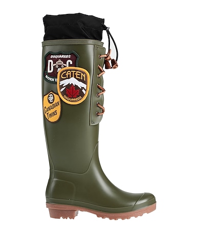 DSQUARED2 Boots Military green Rubber