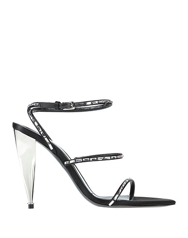 TOM FORD Sandals Black Viscose, Silk, Glass, Brass