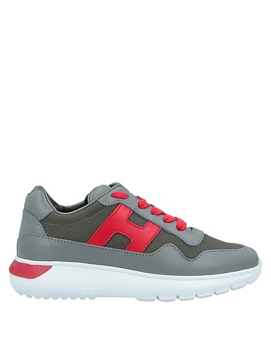 HOGAN Sneakers JUNIOR Lead Soft Leather, Textile fibres