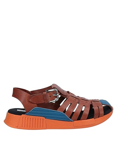DOLCE&GABBANA Sandals Brown Soft Leather