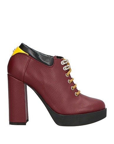 POLLINI Laced shoes Burgundy Soft Leather