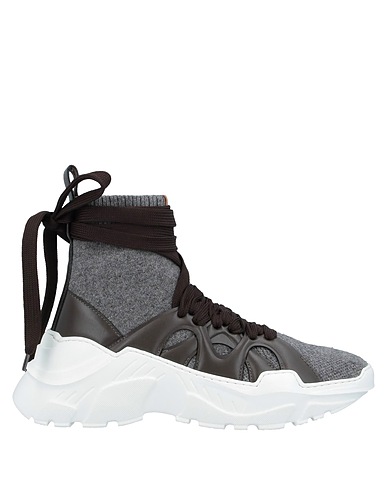 AGNONA Sneakers Brown Textile fibers, Leather