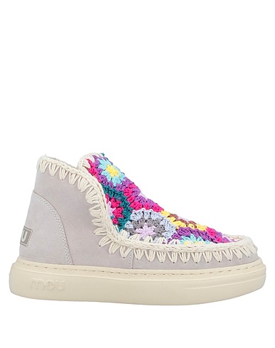 MOU Ankle boot Lilac Soft Leather, Textile fibers