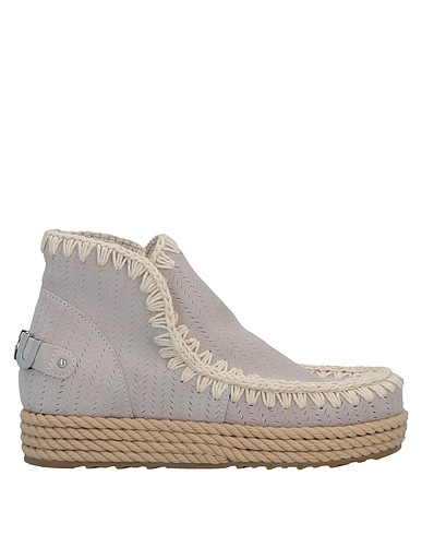 MOU Ankle boot Light grey Leather