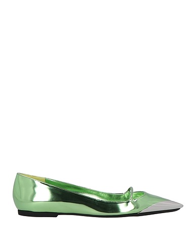 N°21 Ballet flats Light green Soft Leather