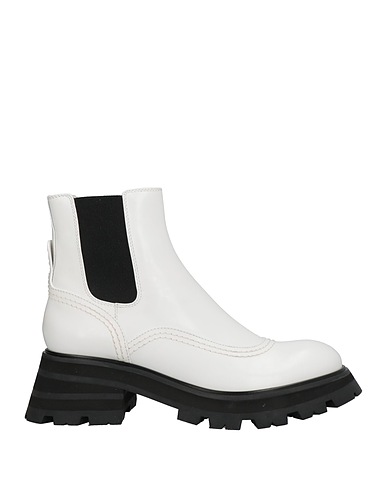 MCQUEEN Stivaletti Bianco Pelle