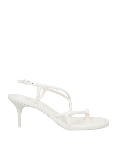 MCQUEEN Infradito Bianco Pelle