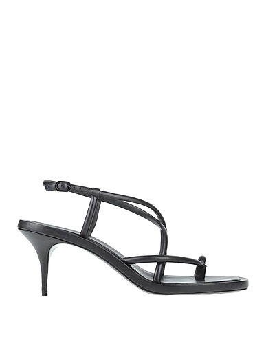 ALEXANDER MCQUEEN Flip flops Black Soft Leather