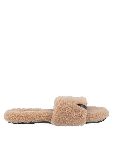 HALFBOY Slides and slippers Beige Textile fibers