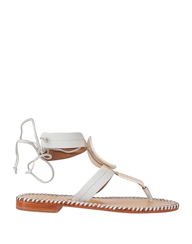 HADEL Infradito Bianco Pelle