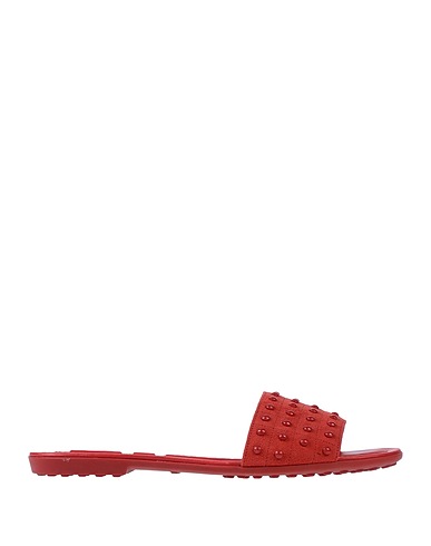 TOD'S Sandals Brick Soft Leather, Textile fibers