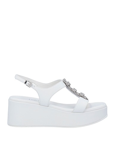 LORIBLU Sandals White Soft Leather