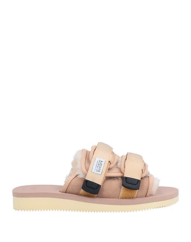 SUICOKE サンダル ベージュ 革（なめし加工） / ムートン / 紡績繊維