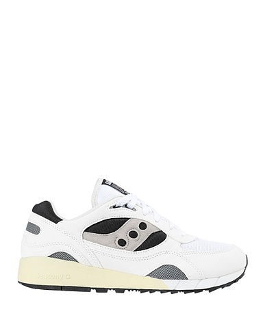 SAUCONY Sneakers SHADOW 6000 WHITE/BLACK
 White Leather, Textile fibres